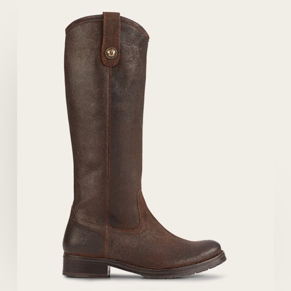 Frye Melissa Double Sole Button Lug Tall Riding Boot